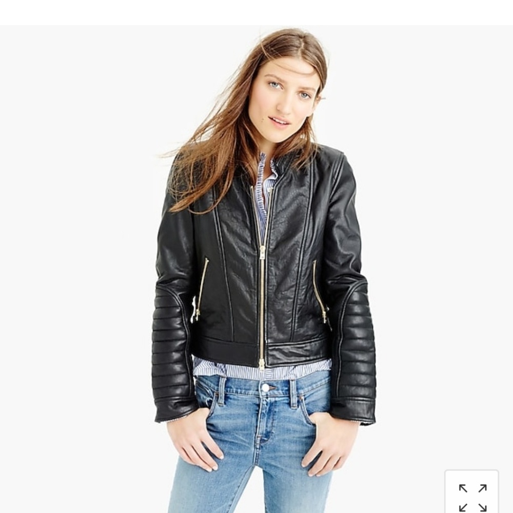 Jcrew leather jack, Size 4, Like New Condition